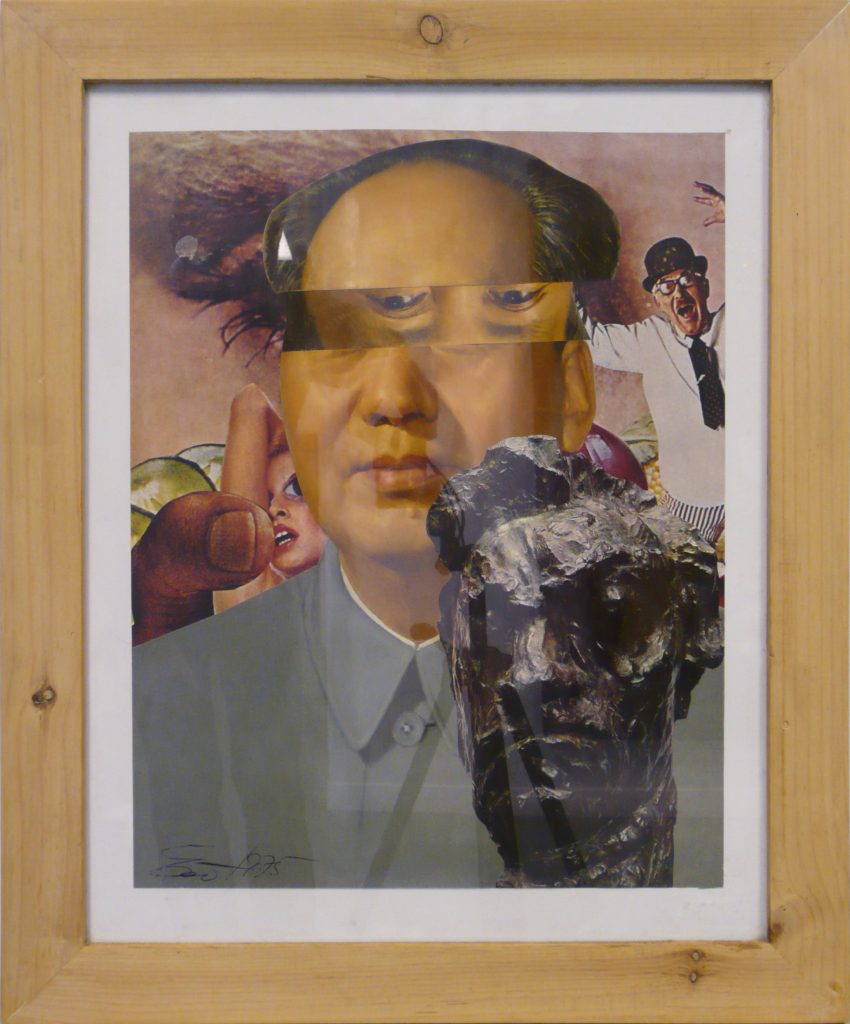 Erró, "Mao", 1975 - collage sur papier - Collection Géotec, achat 2007