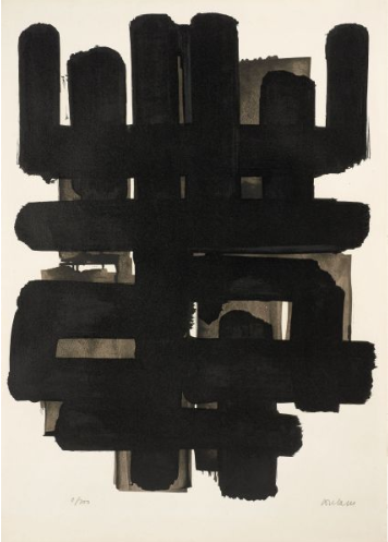 Pierre Soulages, "Lithographie 3", 1957 - lithographie - éd. 9/200 - Collection Géotec, achat 2016