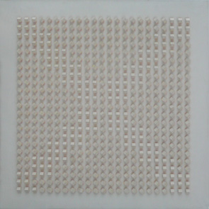 Luis Tomasello, "Atmosphère chromoplastique n° 275", 1971- acrylique sur bois - Collection Géotec, achat 2009